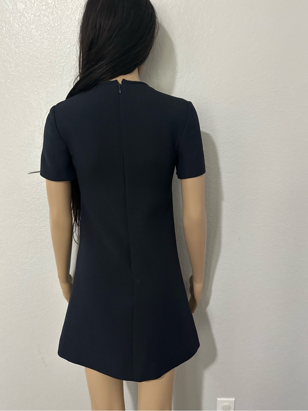 Valentino Garavani Navy Mini Shift Dress with Neck Tie - Picture 8 of 12